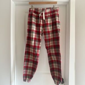 Kari Traa red plaid pajama pants medium